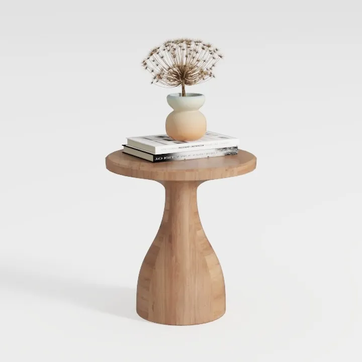 PEMAR Mother of Pearl Pedestal Side Table Modern