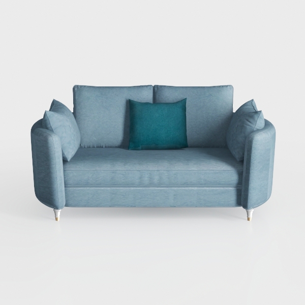 Pemberly Row Velvet Living Room Loveseat in