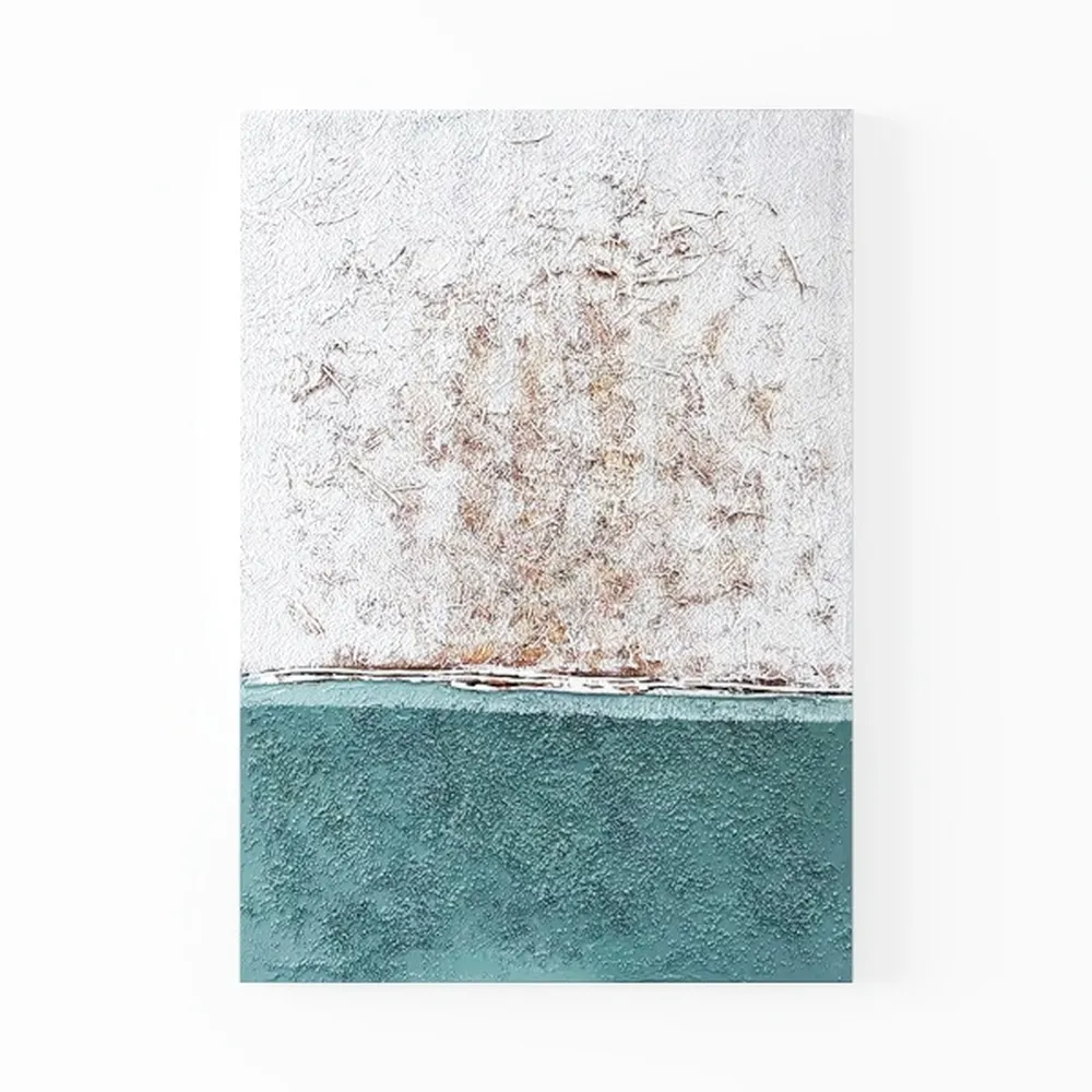 Canvas Print Wall Art Dark Coral with Sea Waves