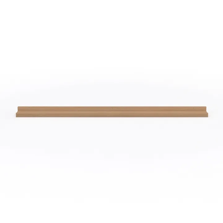 Minimalist Solid Oak Wall Mounted Shelf 3D Model