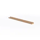 Minimalist Solid Oak Wall Mounted Shelf 3D Model Left 45 Degree View