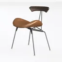 Parry Leather Butterfly Chair for Living Room Left 45 Degree View