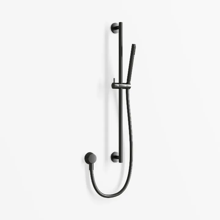 Minimalist Black Metal Wall Mounted Handheld Shower System 3D Model