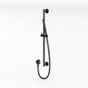 Minimalist Black Metal Wall Mounted Handheld Shower System 3D Model Left 45 Degree View