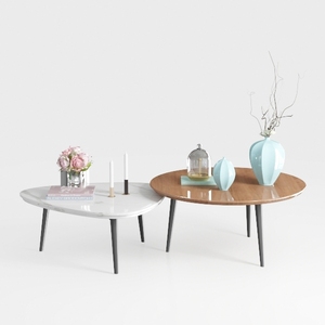 Solid Wood Small Coffee Table, Beetle Design