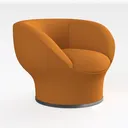 360 Degree Swivel Cuddle Barrel Accent Sofa Chairs Right 45 Degree View