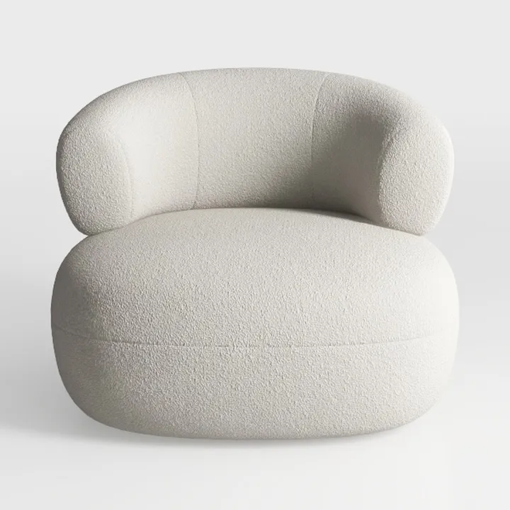 Swivel Accent Chair Round Barrel Armchair