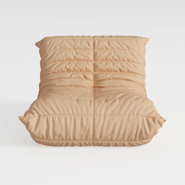 JNTKE Floor Lazy Sofa Chair with Back, Single Slee