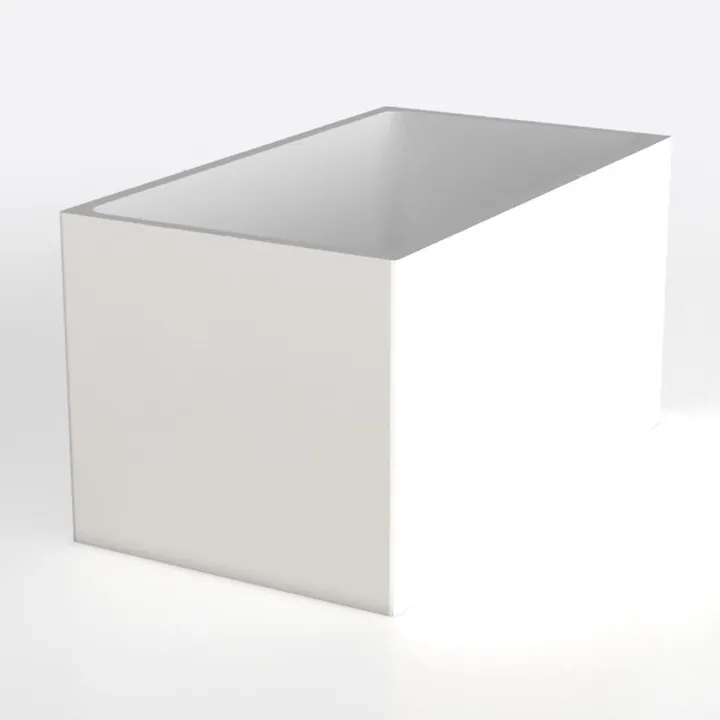 Minimalist White Solid Wood Storage Box 3D Model