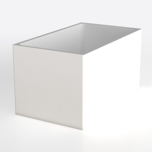 Minimalist White Solid Wood Storage Box 3D Model