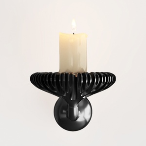 Cabilock 2pcs Vintage European Iron Candle Holders