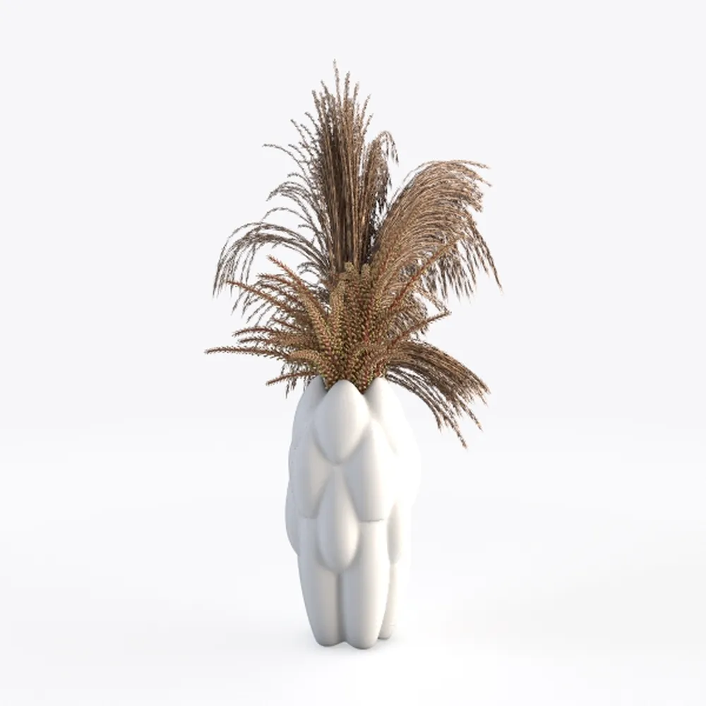 Large Ceramic Rustic Vase with 2 Handles, 9.8 inch