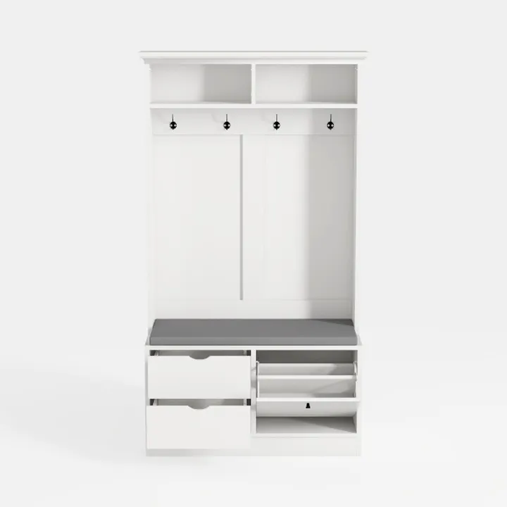 Shoe Cabinet with 2 Flip Drawers & 1 Drawer, Shoe