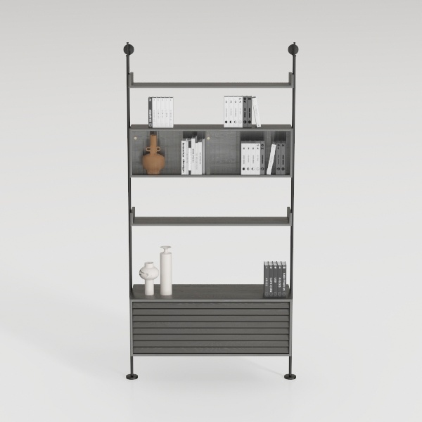 TOOLF 3-Tier Rolling Cart, Metal Utility Storage