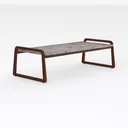 Solid Wood Shoe Bench, 2-Tier Wooden Entryway Right 45 Degree View