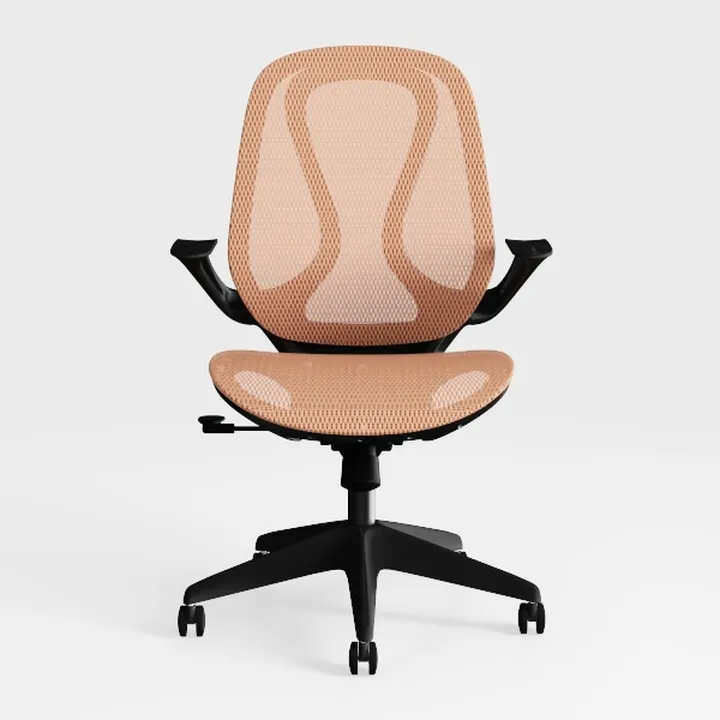 Modern Mesh Fabric Black Metal Office Chair 3D Model