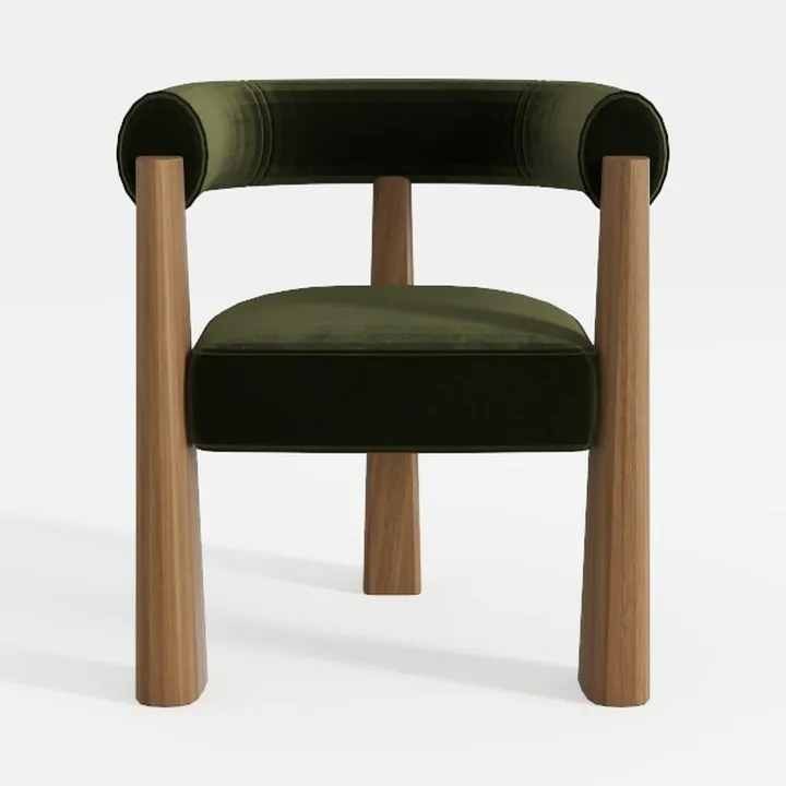 Barrel Dining Chairs Set of 6,Sherpa Boucle Dining