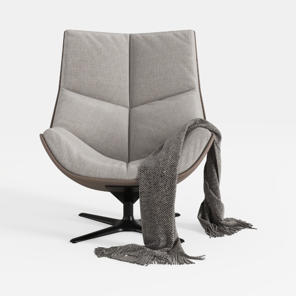 Swivel Accent Chair with Ottoman Set for Living