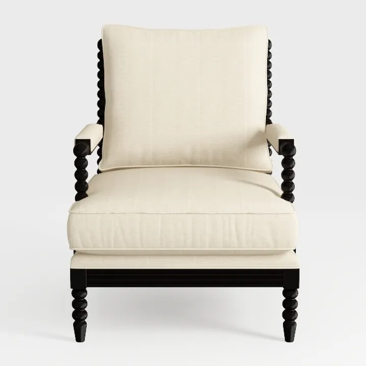 Barrel Accent Chair, Modern Chenille Upholstered