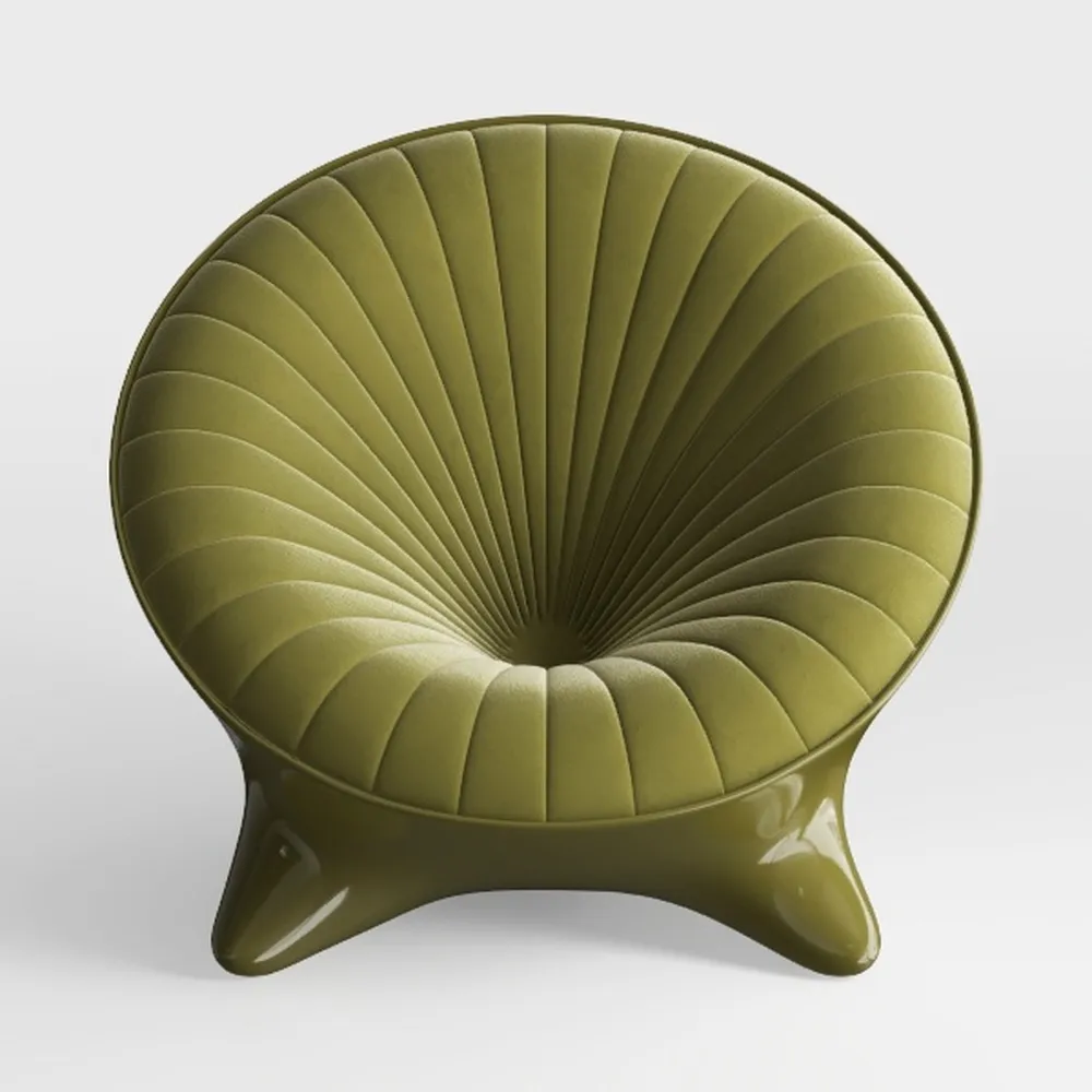 POLY & BARK Poole Lounge Chair in Distressed Green