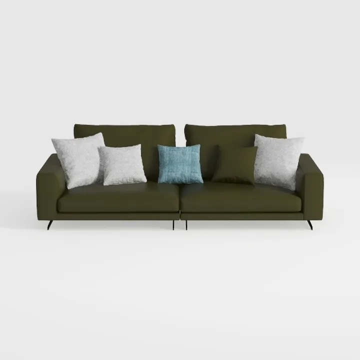 Living Room Sofa Loveseat with Wood Legs Two-Seat 