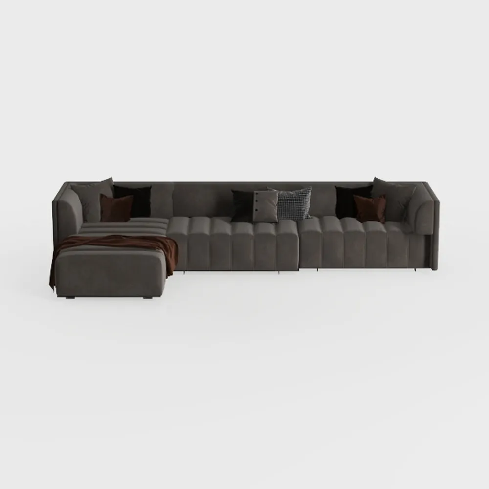 Modern Couch with Deep Seat, Modular Sectional