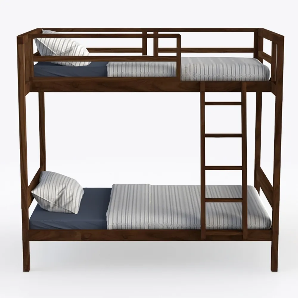 KOMFOTT Wood Bunk Bed Twin Over Twin, Space-Saving
