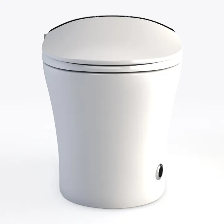 Minimalist White Ceramic Smart Toilet 3D Model