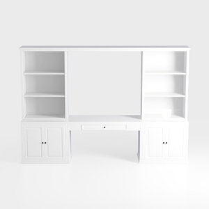 TREATLIFE HOME Elegant White Computer Desk with Hu