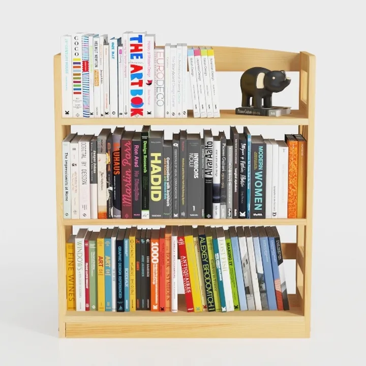 White 3 Tier Kids Bookshelf Toddler Book Rack for