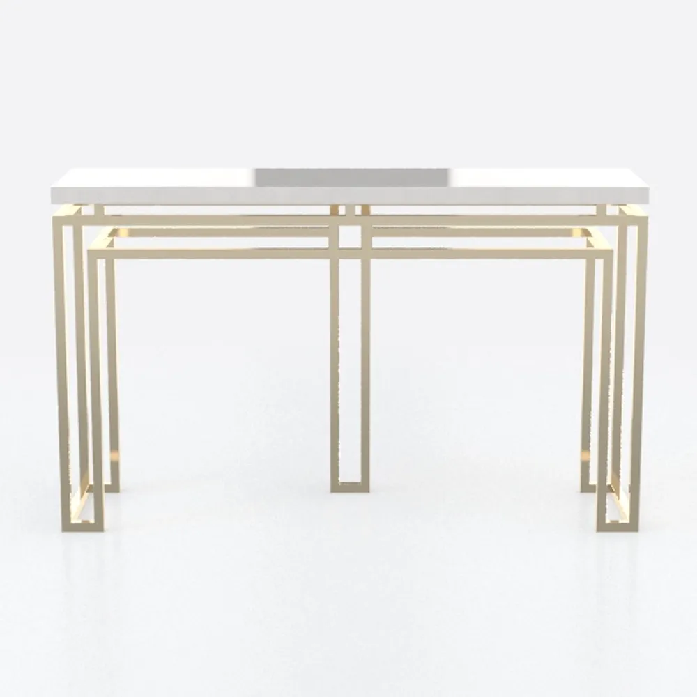 FurnitureR Computer Desk with Metal Frame 47.2 inc