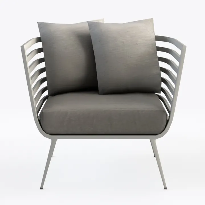 UNICOO Faux Leather Metal Frame Accent Chair - Mod