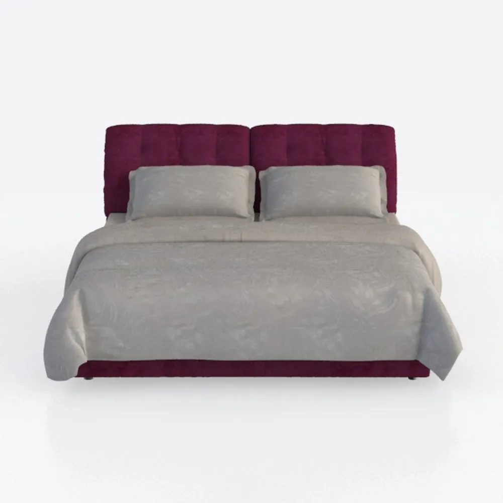 LSIGHTUS Grey Modern Queen Size Platform Bed, Leat