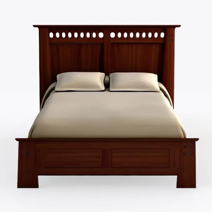 Pemberly Row Contemporary Wood Sleigh King Panel B