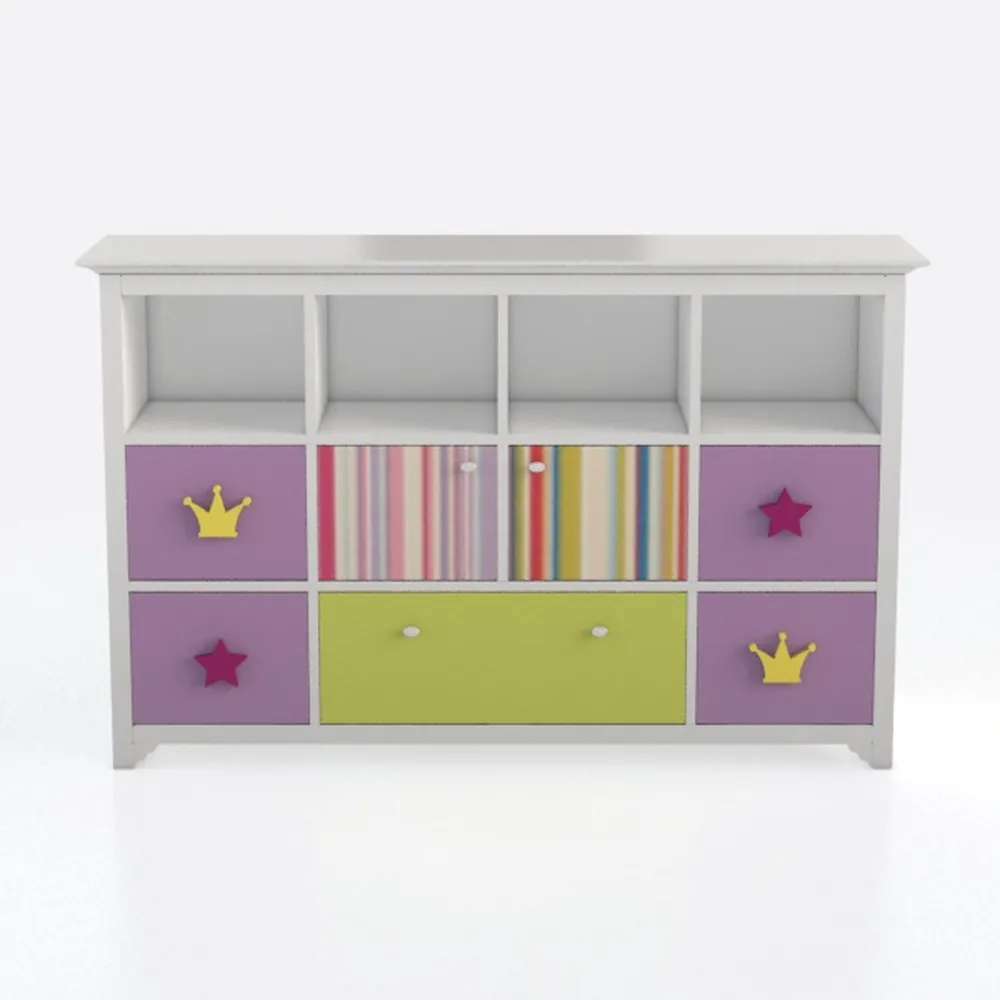 Dresser for Bedroom with 7 Drawers, Purple