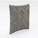 Bohemian Macrame Square Throw Pillow Decorative 3D Model Right 45 Degree View