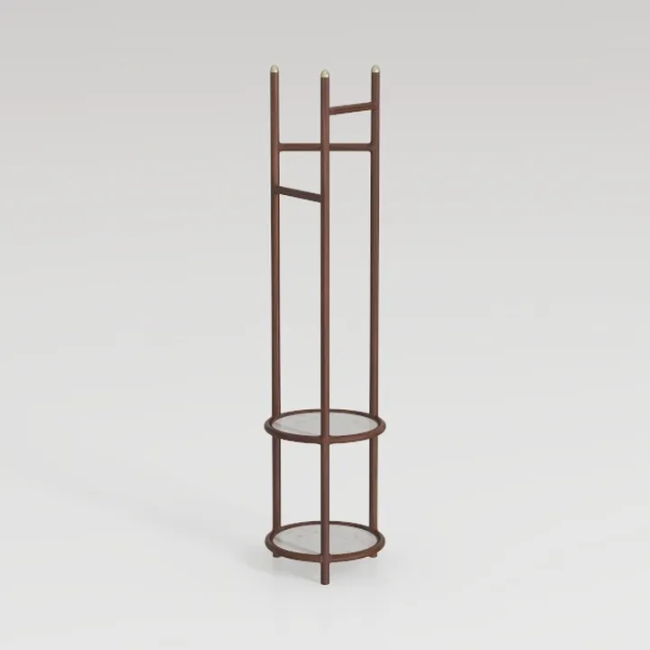 Freestanding Coat Rack Stand with 8 Hooks, Bamboo