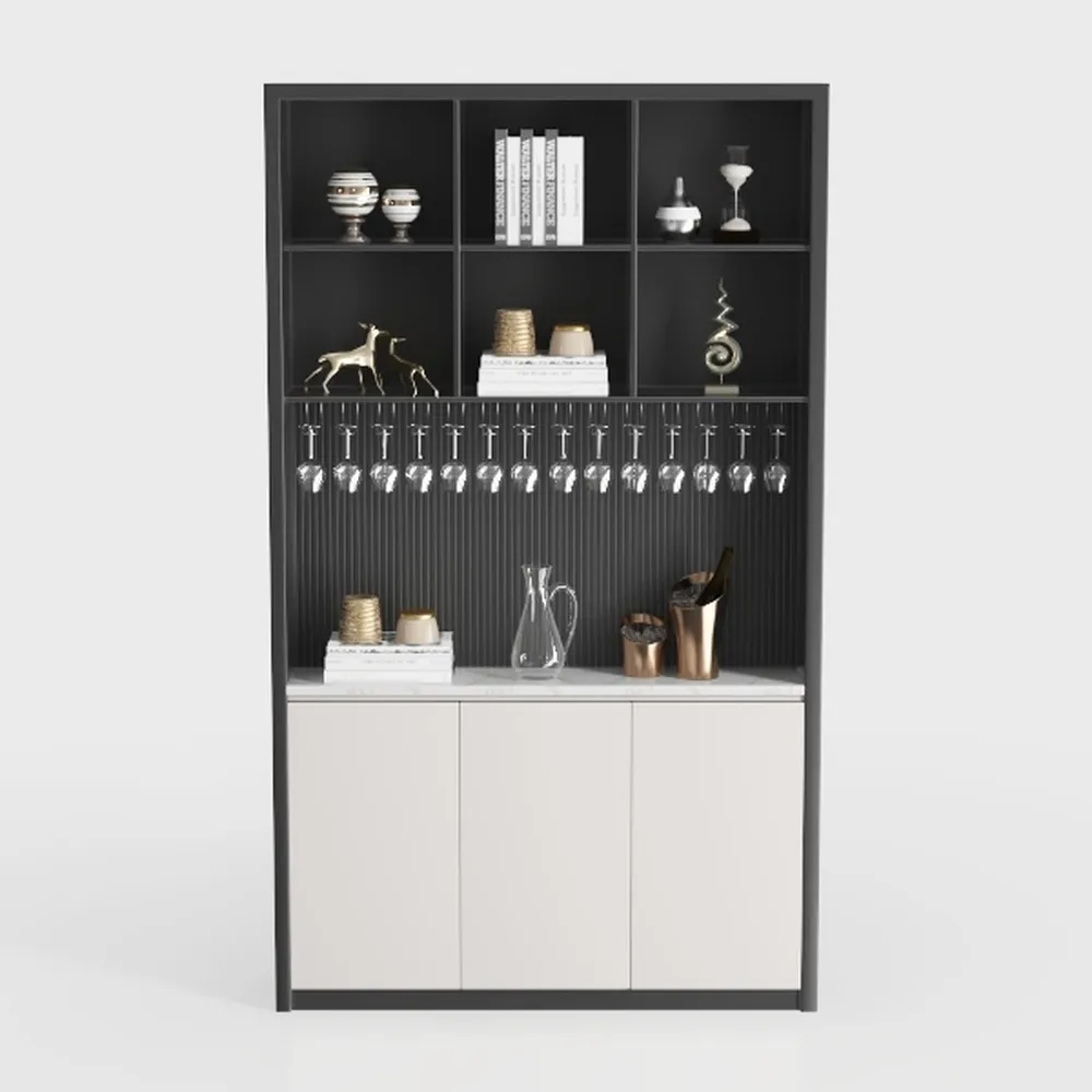 71.6'' Kitchen Pantry Cabinet, Fluted Storage