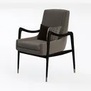 Elle Decor Odile Accent Chair, Plush Back Cushion, Left 45 Degree View