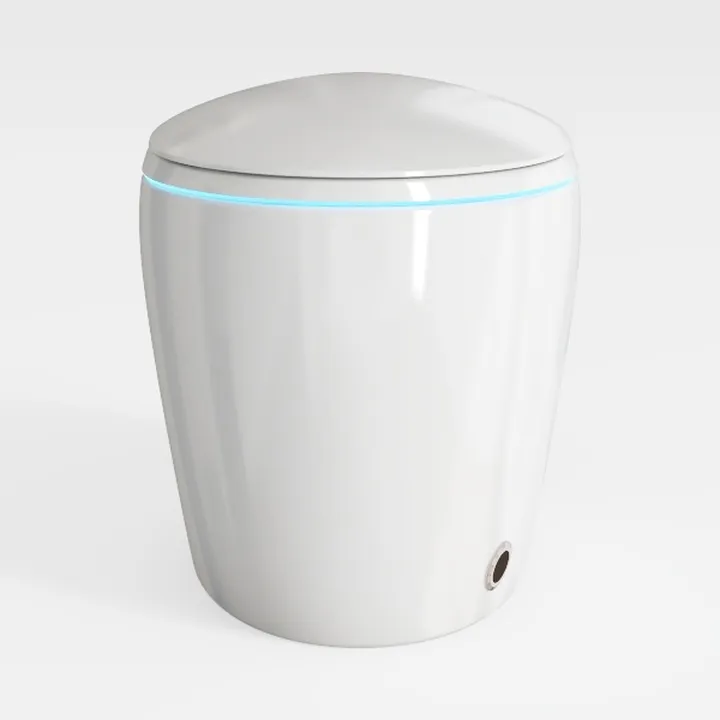 Minimalist White Ceramic Smart Toilet 3D Model