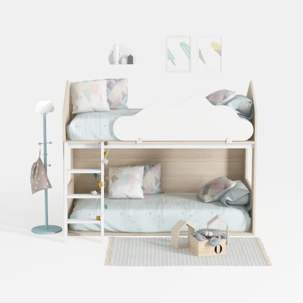 KOMFOTT Twin Size Wood House Bed with 2 Drawers,