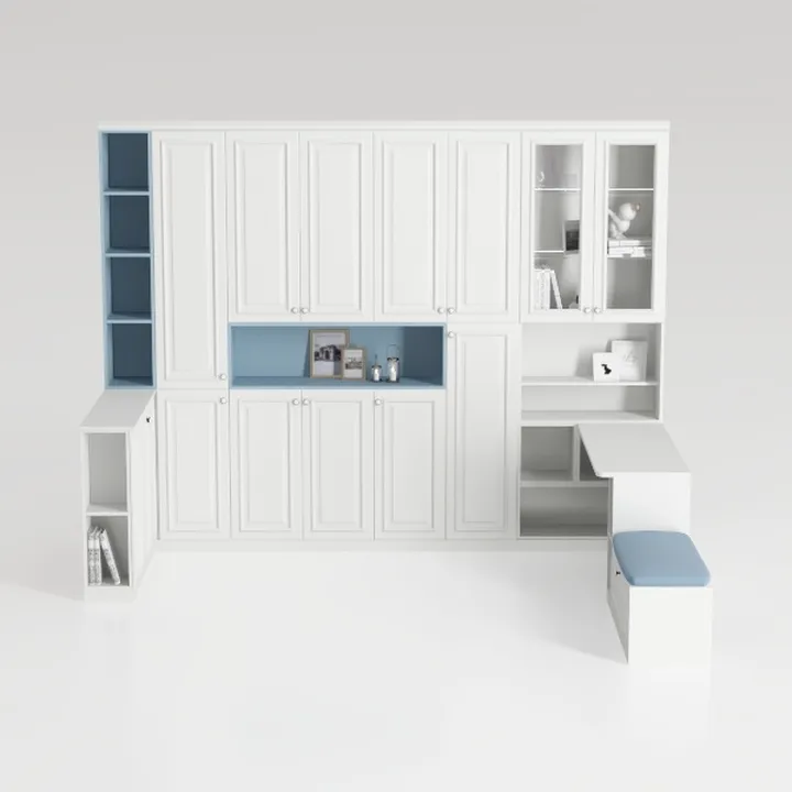 AMERLIFE 79" Tall Storage Cabinet with Glass Doors