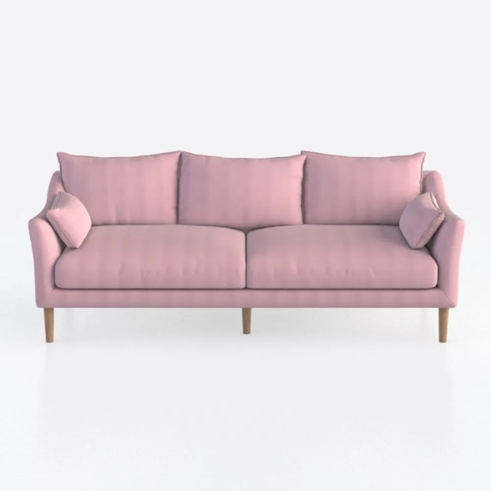 Glory Furniture Hollywood Velvet Sofa in Pink