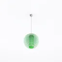KCO Lighting Vintage Green Ribbed Glass Flush Right 45 Degree View