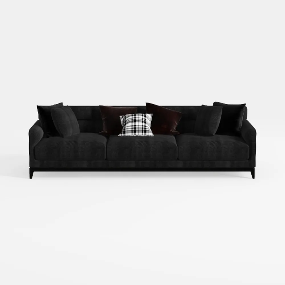 Naomi Home Black Button Tufted Sofa & Loveseat Set