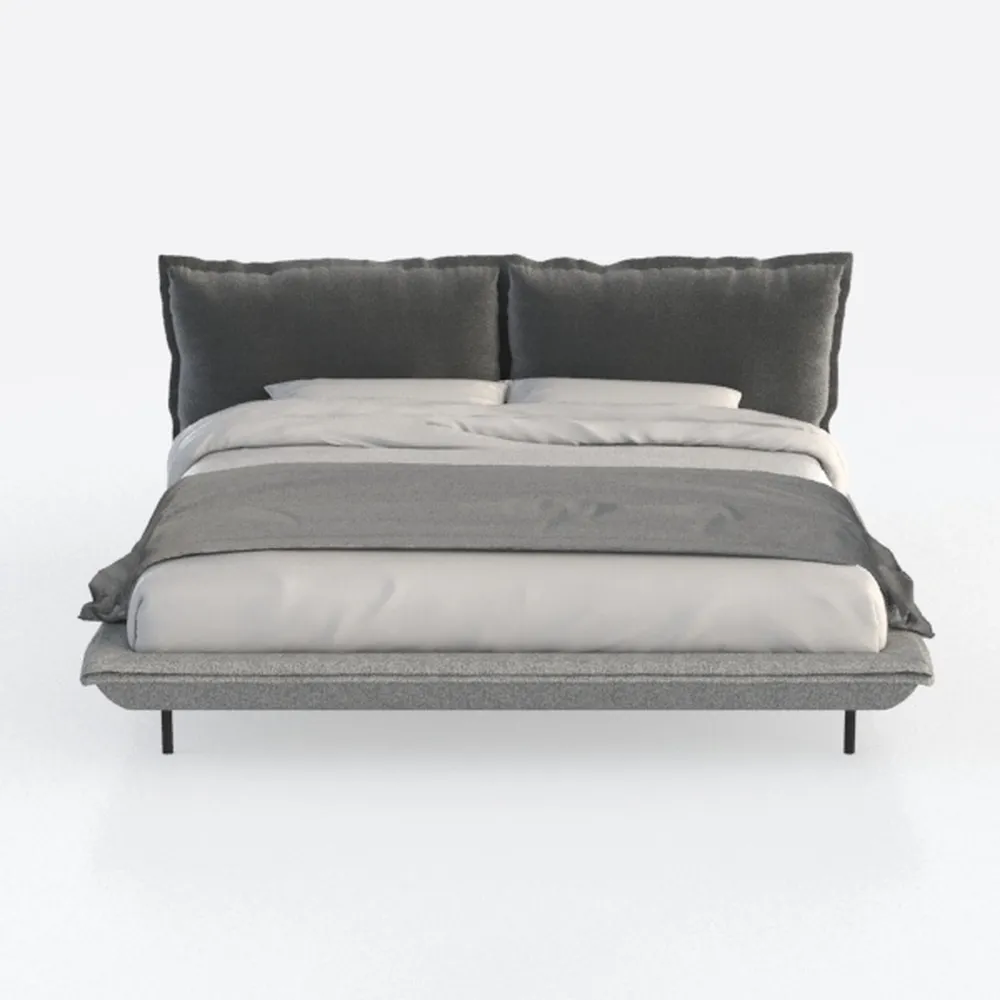 Pemberly Row Modern Fabric Upholstered Full Platfo