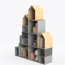 storage rack-Kiddie Gala Left 45 Degree View