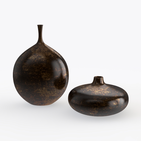 Rusty Ceramic Vase, Wabi Sabi Decorative Pottery