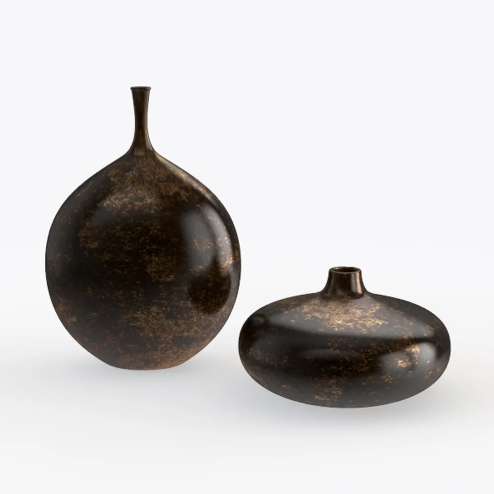 Rusty Ceramic Vase, Wabi Sabi Decorative Pottery