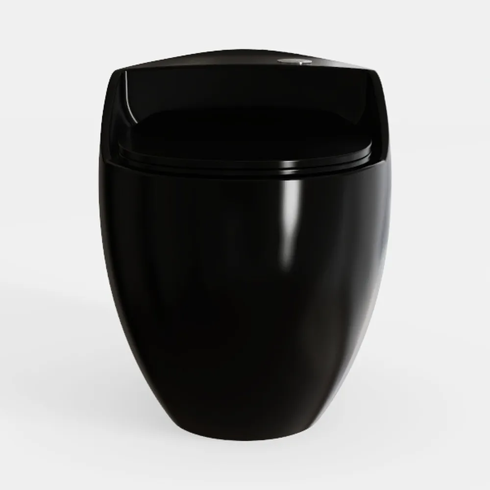 Black Smart Bidet Toilet with Heated Seat Built